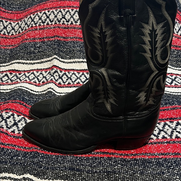 Tony Lama Black Western boots (11.5 WIDE) - Picture 3 of 8